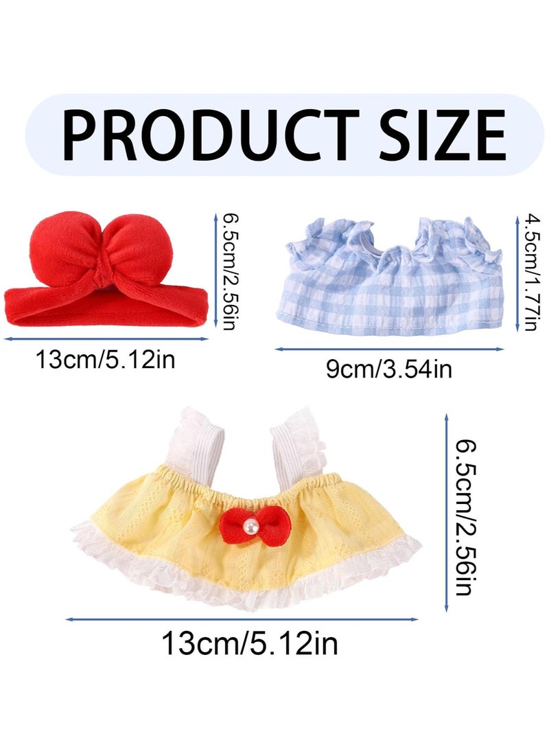 Clothes for Labubu(NO Doll) , Handcrafted Crochet 3 Piece Set for 17cm Doll, Premium Outfit with Accessories for Labubu, Stylish Clothes for Labubu Doll(red) - Image 2