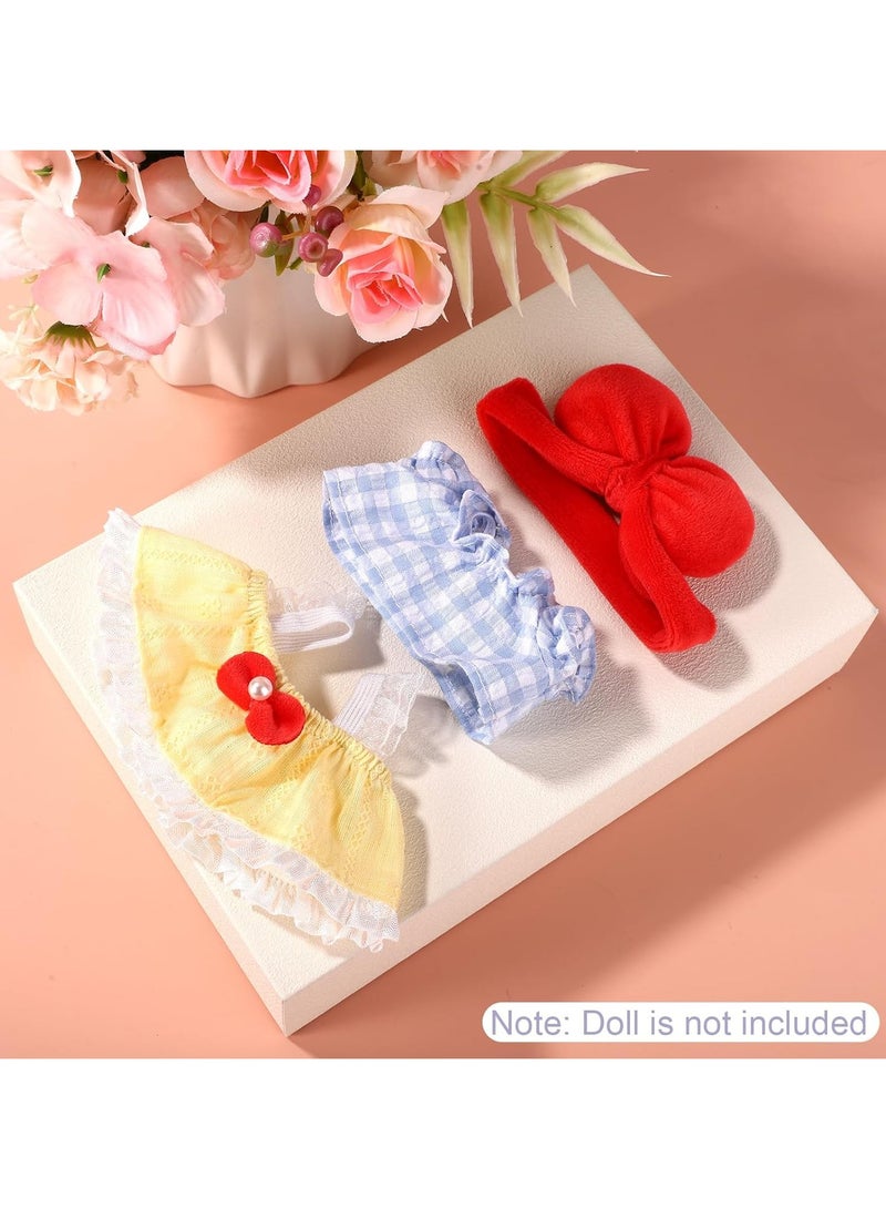Clothes for Labubu(NO Doll) , Handcrafted Crochet 3 Piece Set for 17cm Doll, Premium Outfit with Accessories for Labubu, Stylish Clothes for Labubu Doll(red) - Image 3