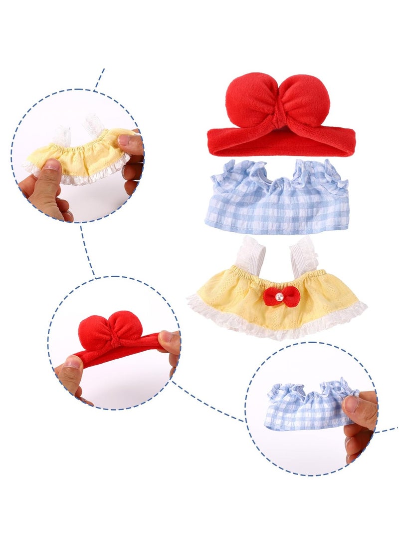 Clothes for Labubu(NO Doll) , Handcrafted Crochet 3 Piece Set for 17cm Doll, Premium Outfit with Accessories for Labubu, Stylish Clothes for Labubu Doll(red) - Image 5