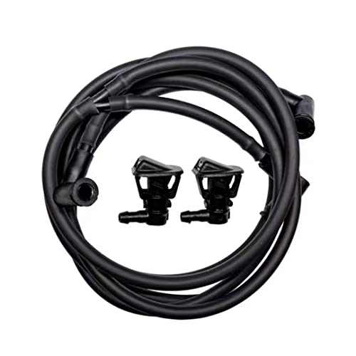 ZHPTAM 68164356AB Direct Replacement Windshield Wiper Nozzle & Fluid Hose kit, Compatible with 2013-2019 Jeep JK JKU Wrangler Windshield Washer Fluid Jet Nozzles & Rubber Tube Hose Kit – 68197414AB - Image 1