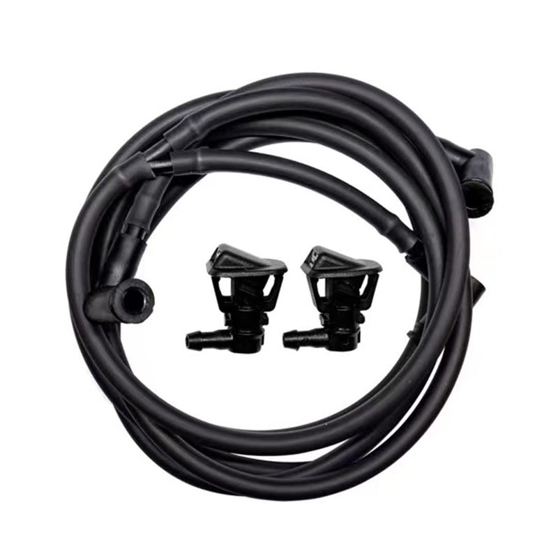 ZHPTAM 68164356AB Direct Replacement Windshield Wiper Nozzle & Fluid Hose kit, Compatible with 2013-2019 Jeep JK JKU Wrangler Windshield Washer Fluid Jet Nozzles & Rubber Tube Hose Kit – 68197414AB - Image 4