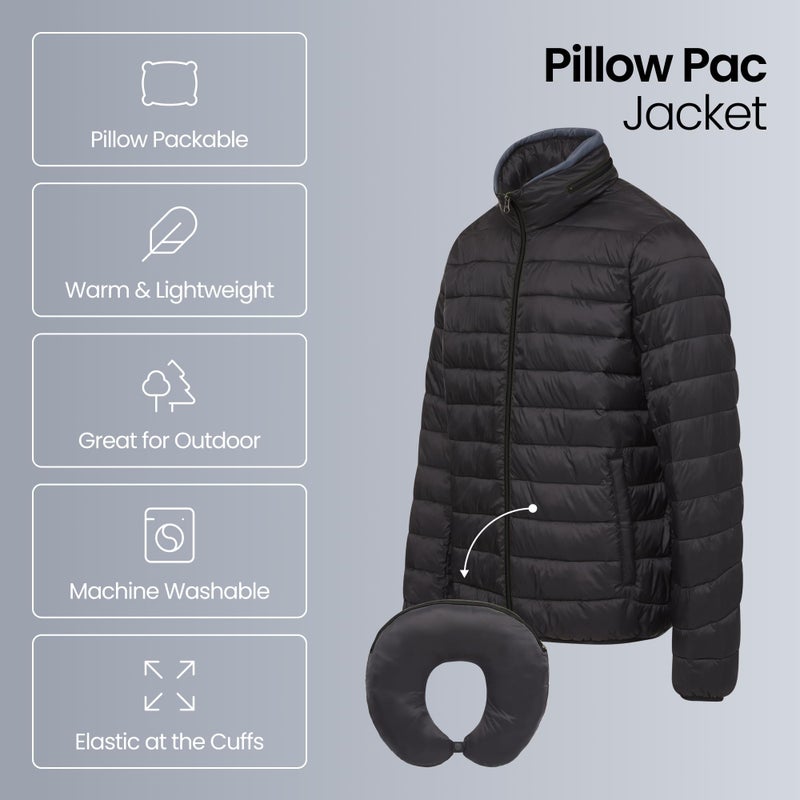 Weatherproof Women's Packable Puffer Jacket with Travel Neck Pillow - Lightweight, Warm, Water-Resistant Down Jacket (Medium) Black | Quilted, Packable Travel Jacket with Long Zipper - Image 2