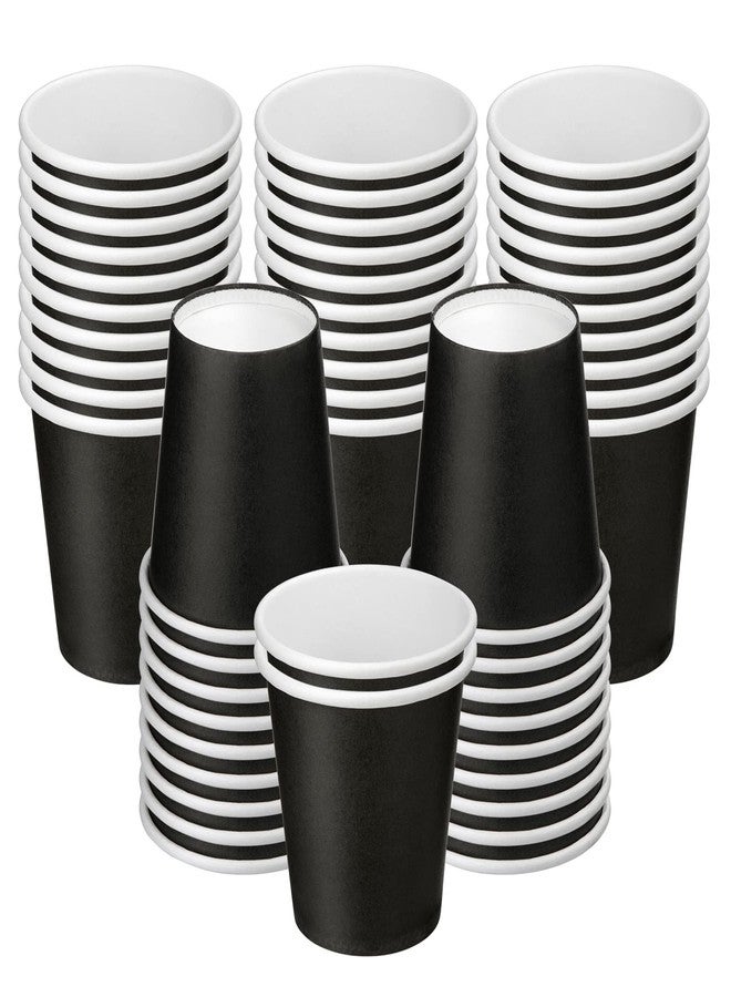 Iuuidu 3 oz Paper Cups, Black Mouthwash 50 Count Disposable Bathroom Cups, Disposable Espresso Cups Small Paper Cups for Party,Picnic,Travel,Espresso and Snack - Image 1