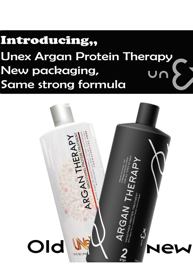 UNEX PROFESSIONAL Unex Argan Protein Hair Straightening Therapy 1000ML  - Image 3