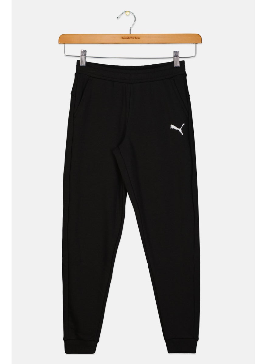 PUMA Kids Boy Embroidered Logo Outdoor Sweatpants, Black  - Image 1