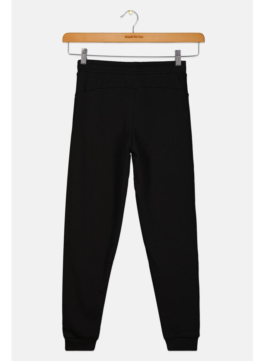 PUMA Kids Boy Embroidered Logo Outdoor Sweatpants, Black  - Image 2