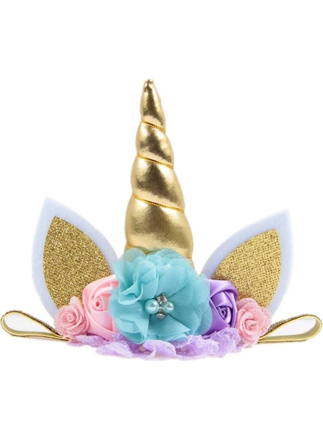 Nishine Nishine Baby Elastic Glitter Unicorn Horn Headband Children Unicorn Party Supplies Cosplay Gift  - Image 1