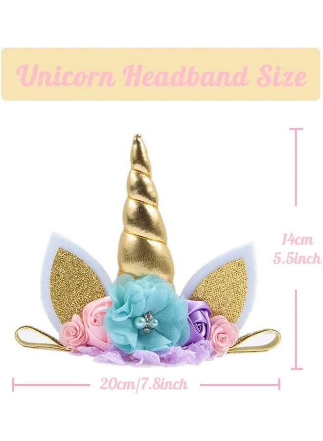 Nishine Nishine Baby Elastic Glitter Unicorn Horn Headband Children Unicorn Party Supplies Cosplay Gift  - Image 4
