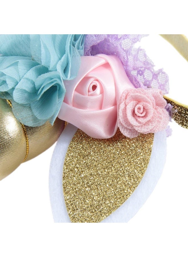Nishine Nishine Baby Elastic Glitter Unicorn Horn Headband Children Unicorn Party Supplies Cosplay Gift  - Image 2