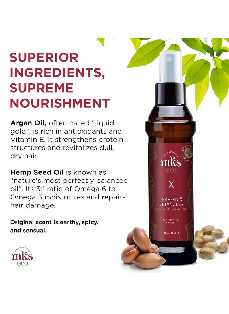 Earthly Body - MKS eco X - Leave-In Treatment & Detangler - Moroccan Argan Oil, Hemp Seed Oil - Vegan & Cruelty Free - Image 1