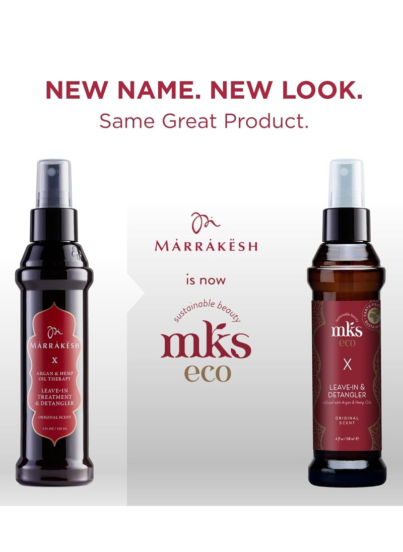 Earthly Body - MKS eco X - Leave-In Treatment & Detangler - Moroccan Argan Oil, Hemp Seed Oil - Vegan & Cruelty Free - Image 1