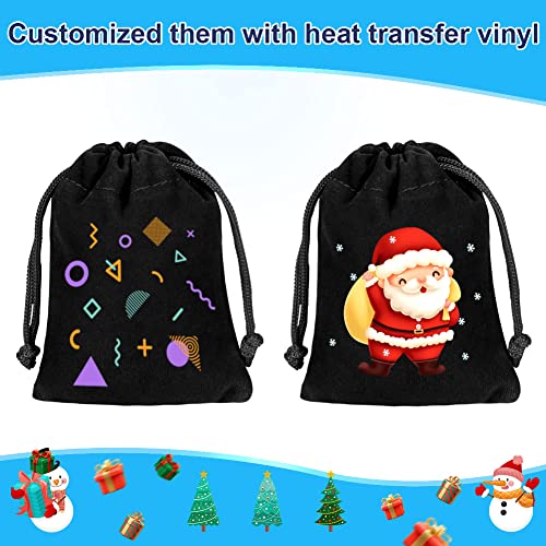 Shintop 10pcs Velvet Drawstring Bags Wedding Gift Bags Velvet Cloth Jewelry Pouches (Black) - Image 4