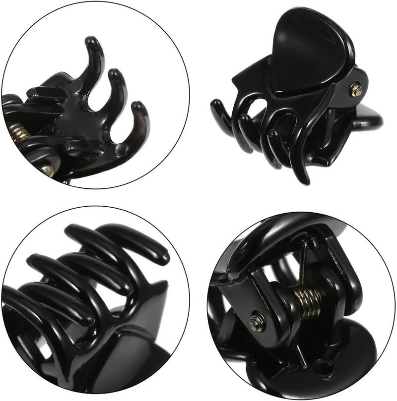 24 Pcs Mini Hair Claw Clips - Durable Small Hair Clips for Kids & Adults (Coffee + Black) - Image 4