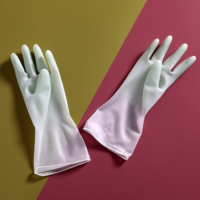 Gradient Waterproof Household Gloves Gradient Green - Image 1