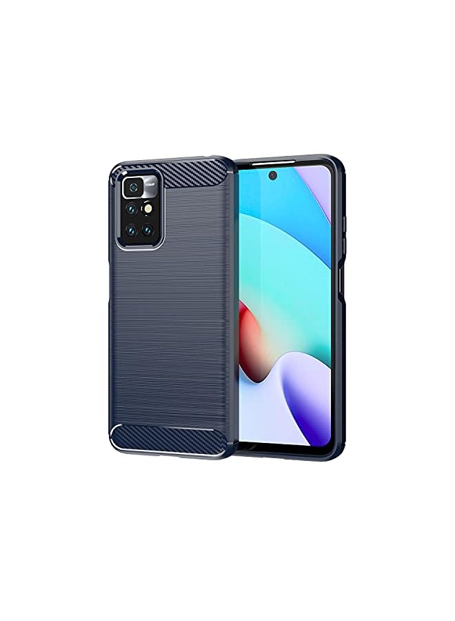 Zaboon Slim Fit Flexible Tpu Shockproof Silicone Case Cover For Xiaomi Redmi 10 (Blue) - Image 5