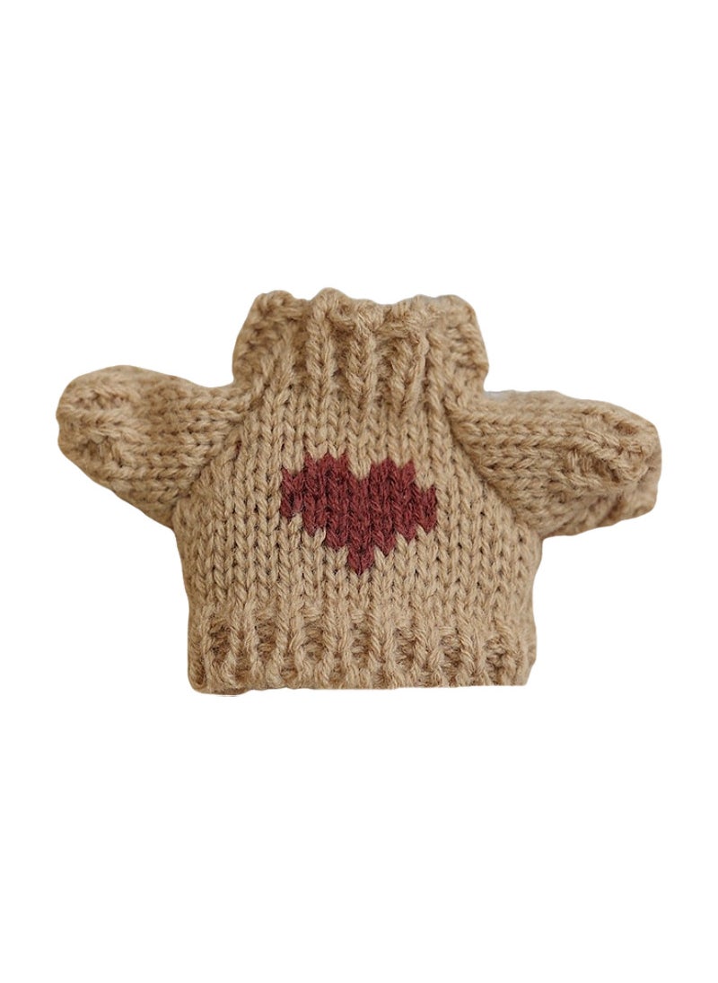 Generic - 5cm Mini Doll Knit Sweater Dress Accessories 1#Khaki love - Image 1