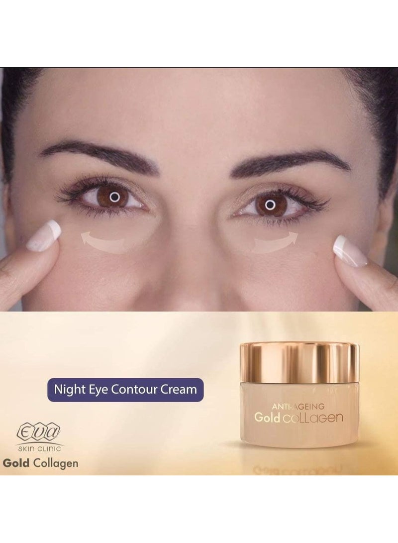 Eva Skin Clinic Gold Collagen Night Eye Contour Cream 15 Ml - Image 3