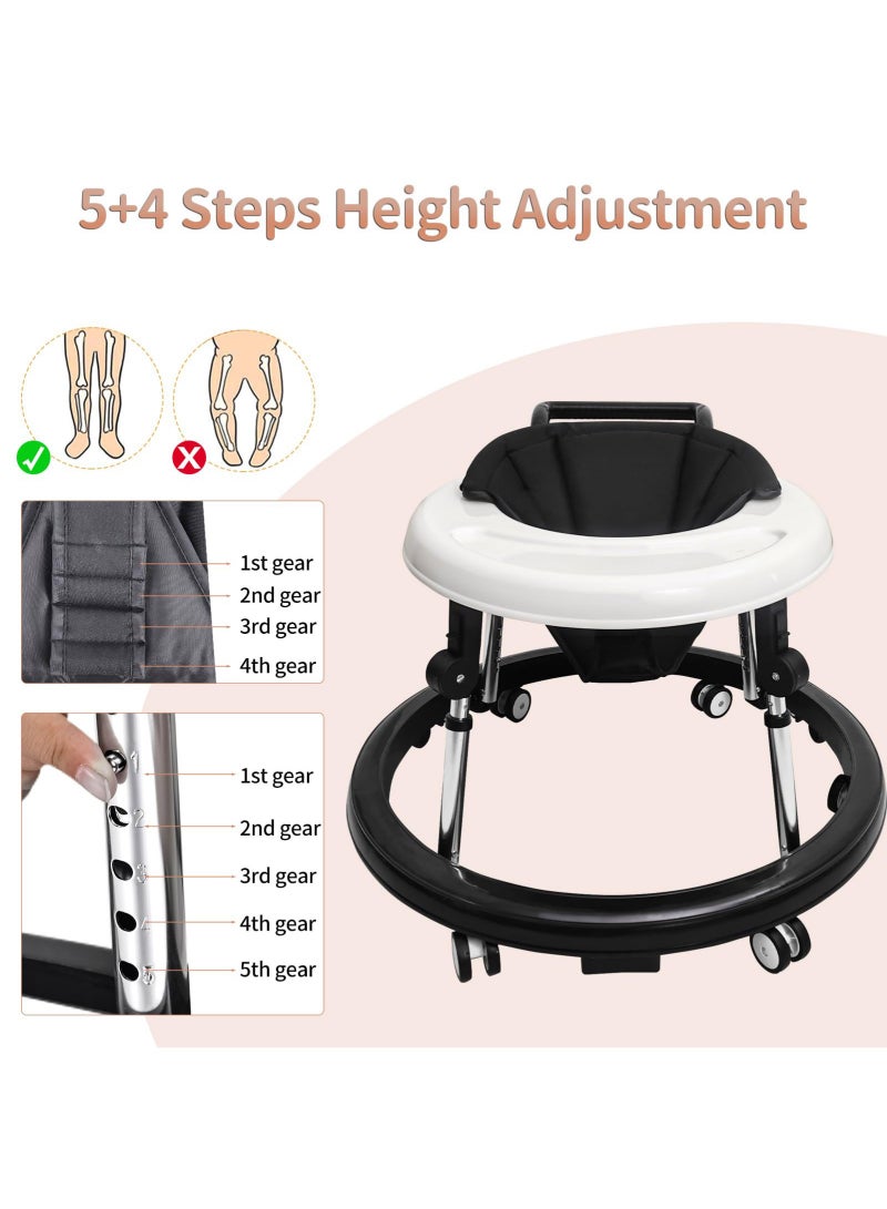 CoddleBaby Foldable Baby Walker with 9-Height Adjustment, Compact Design, Comfortable Seat & 360° Wheels – Portable Walker for Infants and Toddlers - Image 2