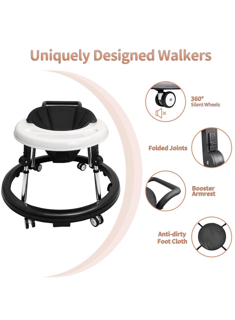 CoddleBaby Foldable Baby Walker with 9-Height Adjustment, Compact Design, Comfortable Seat & 360° Wheels – Portable Walker for Infants and Toddlers - Image 4