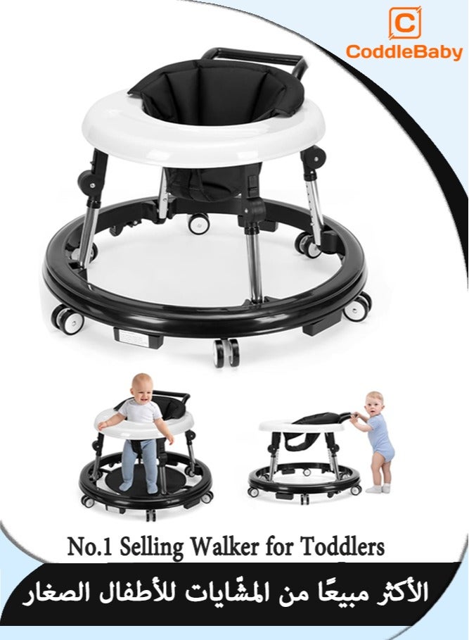 CoddleBaby Foldable Baby Walker with 9-Height Adjustment, Compact Design, Comfortable Seat & 360° Wheels – Portable Walker for Infants and Toddlers - Image 1