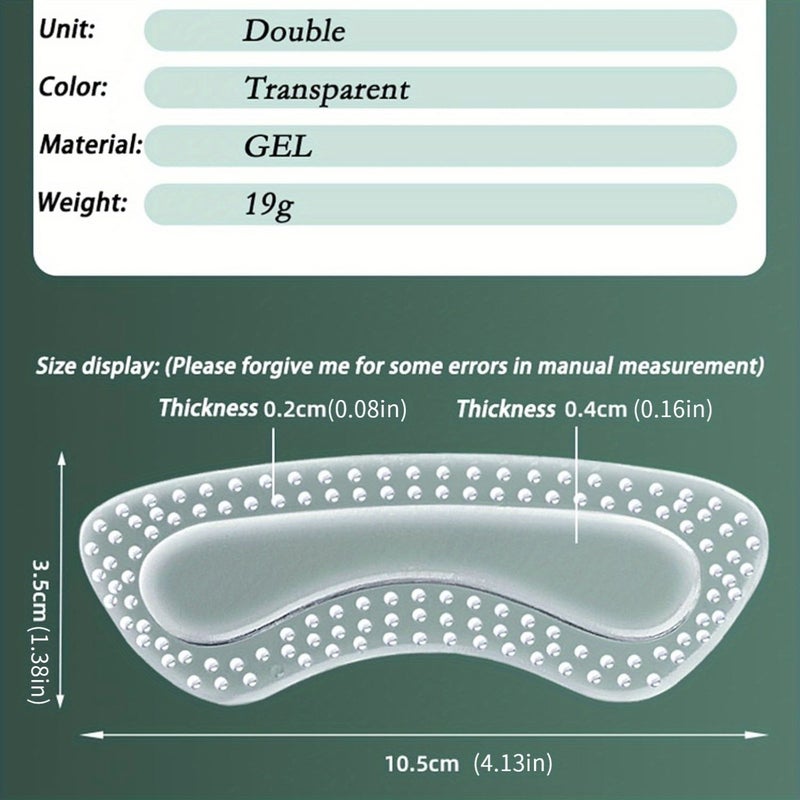 Transparent Silicone Pads 10 Pieces Non Slip Protective Inserts For High Heels - Image 4