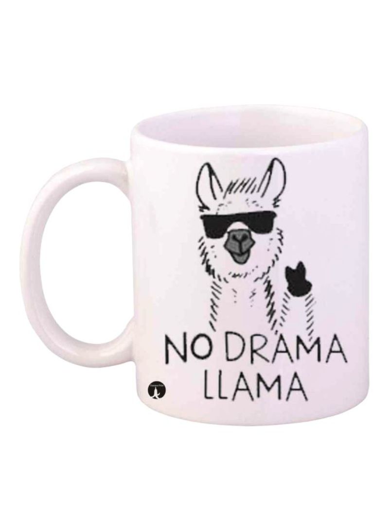 RKN A Llama Printed Mug White/Black Standard Size