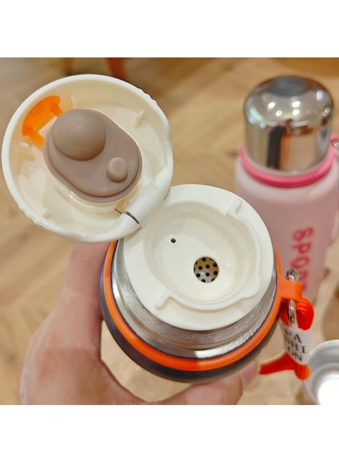 ريمي بيلا زجاجة مياه ستانلس ستيل سعة 680 مل ترمس حراري مزدوج الجدار بفوهة قياسية (زهر) - Image 2