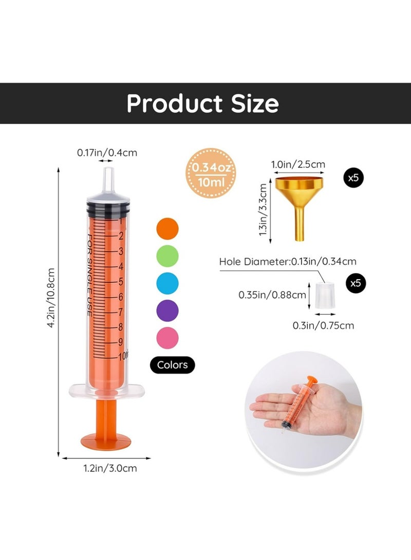 يوجي 10pcs 0.34oz العطور السفر إعادة ملء أدوات مضخة للسفر زجاجة قابلة لإعادة ملء ، 10ml العطور استخراج القمع موزع إعادة ملء أداة صنع مجموعة للنساء ، كولونيا صنع مجموعة للرجال للرش - Image 3