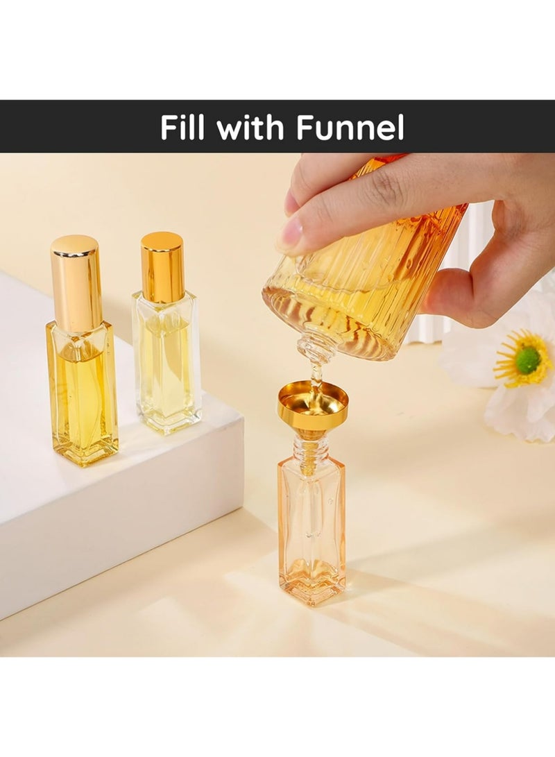 يوجي 10pcs 0.34oz العطور السفر إعادة ملء أدوات مضخة للسفر زجاجة قابلة لإعادة ملء ، 10ml العطور استخراج القمع موزع إعادة ملء أداة صنع مجموعة للنساء ، كولونيا صنع مجموعة للرجال للرش - Image 4
