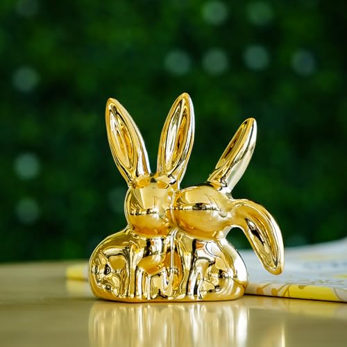 Ekhasa Nostrae Rabbit Show Pieces for Home Decor Living Room Decorative Items | Cute Animals Showpieces Gift Item for Decor | Center Table Tv Showcase Shelf Office Desk Interior Statue Figurines - Image 1