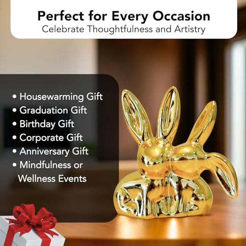 Ekhasa Nostrae Rabbit Show Pieces for Home Decor Living Room Decorative Items | Cute Animals Showpieces Gift Item for Decor | Center Table Tv Showcase Shelf Office Desk Interior Statue Figurines - Image 4