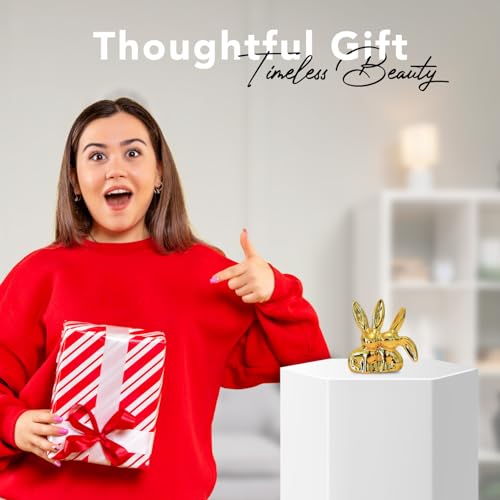 Ekhasa Nostrae Rabbit Show Pieces for Home Decor Living Room Decorative Items | Cute Animals Showpieces Gift Item for Decor | Center Table Tv Showcase Shelf Office Desk Interior Statue Figurines - Image 5