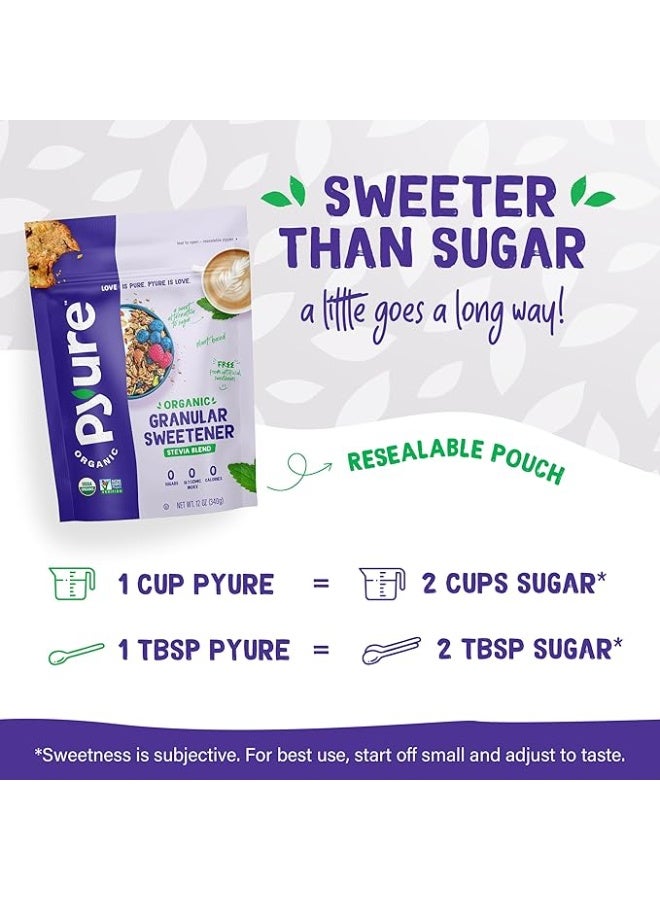 Pyure Organic Stevia Blend | Granulated All-Purpose - White Sugar Substitute | - Image 3