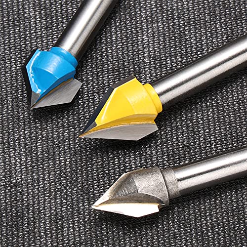 Genmitsu 1/4'' V Grooving Router Bit Set, 60 Degree & 90 Degree CNC Router Bits, 3D V Shape Milling Wood Cutter Knife CNC Engraving Router Bit, VG03A - Image 4