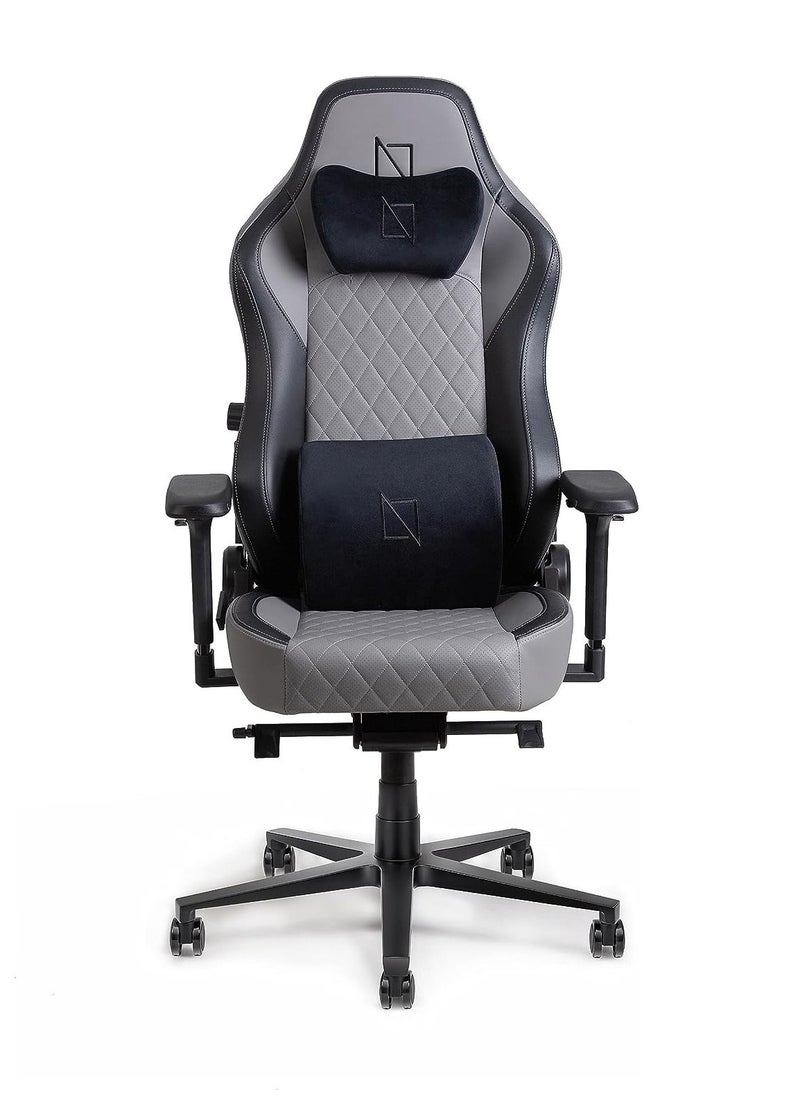 NAVODESK - Navodesk APEX Chair Premium Leather Ergonomic Chair for Gaming Office Reclining High Back Chair with 4D Metal Armrest Magnetic Memory Foam Headrest And Lumbar Support  ULTIMATE GREY - Image 1