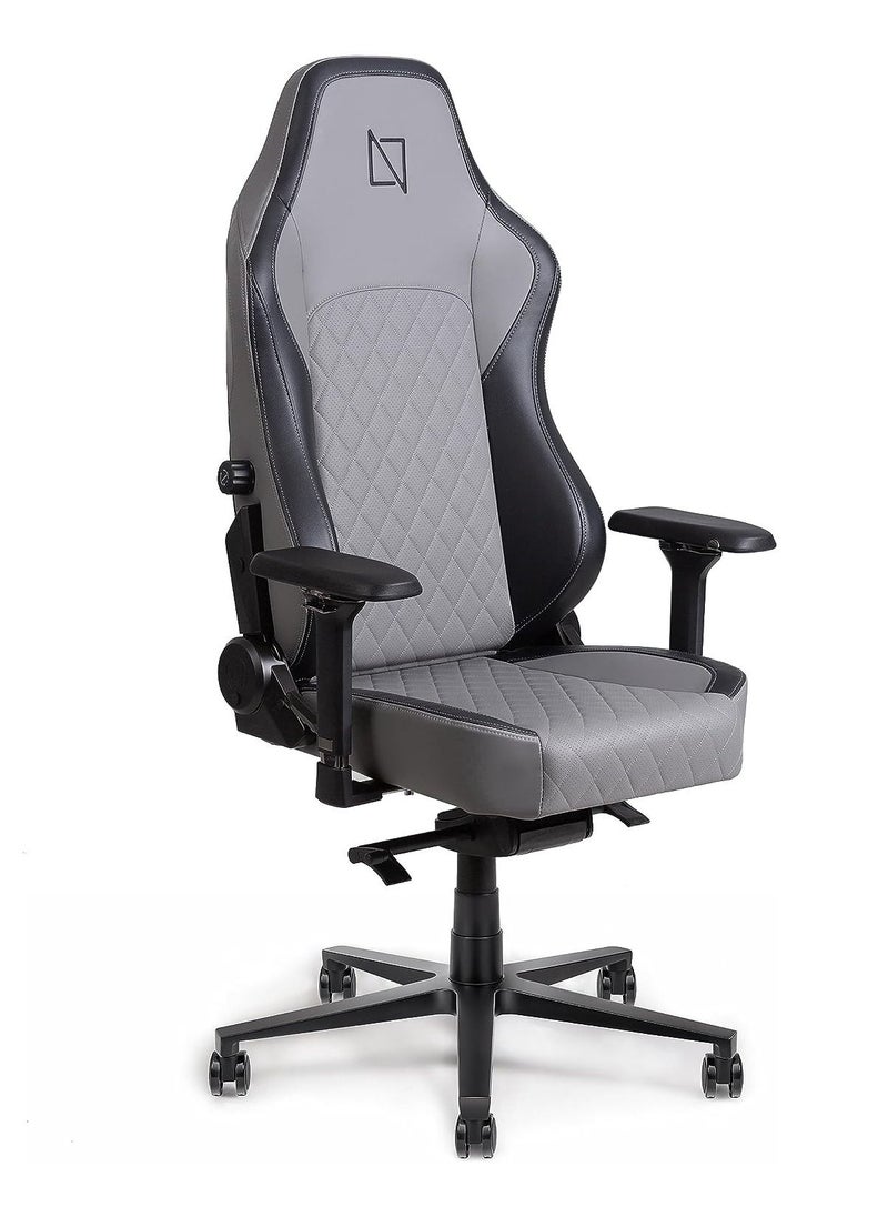 NAVODESK - Navodesk APEX Chair Premium Leather Ergonomic Chair for Gaming Office Reclining High Back Chair with 4D Metal Armrest Magnetic Memory Foam Headrest And Lumbar Support  ULTIMATE GREY - Image 1