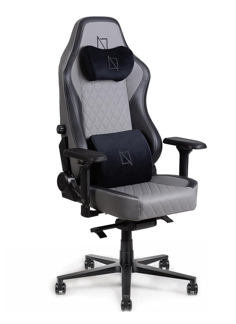 NAVODESK - Navodesk APEX Chair Premium Leather Ergonomic Chair for Gaming Office Reclining High Back Chair with 4D Metal Armrest Magnetic Memory Foam Headrest And Lumbar Support  ULTIMATE GREY - Image 1