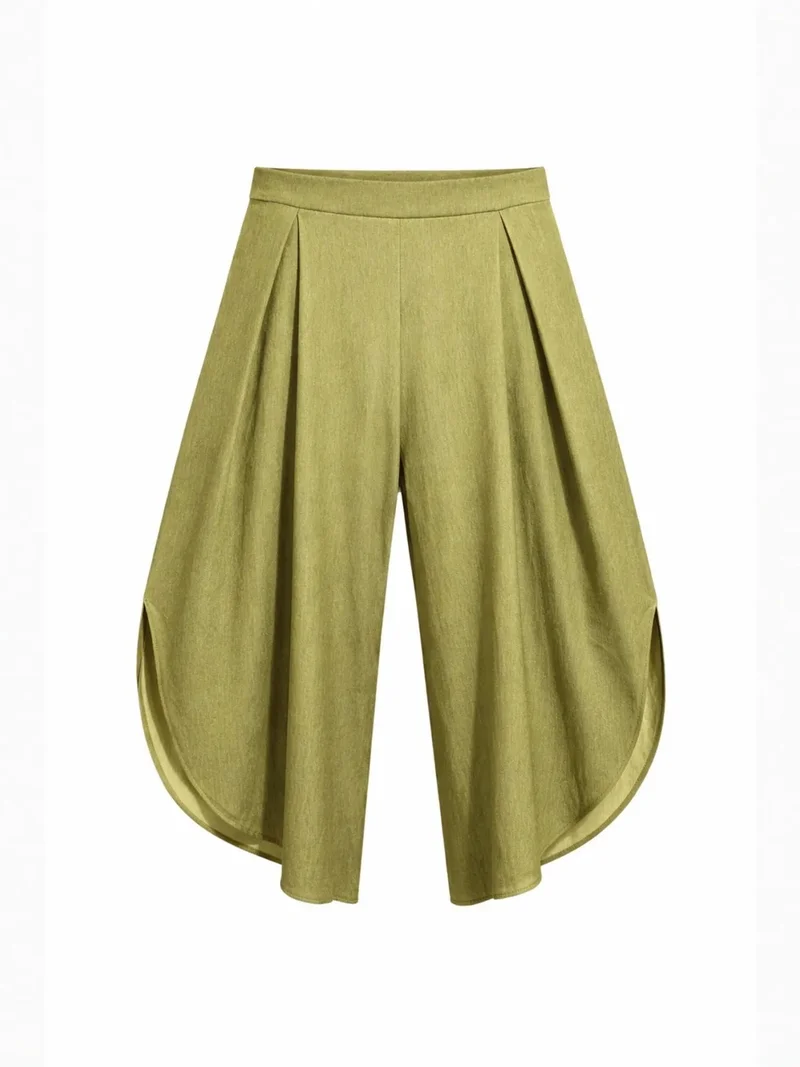 MixRay MIXRAY High Waist Pleated Wide Leg Trousers