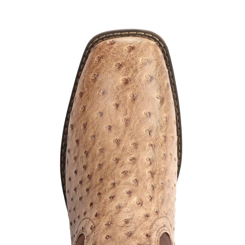 TruVeld Cowboy Boots For Men Western Boots For Men Square Toe Ostrich Boots Exotic Skin, Men's Cowboy Boots Dress Trendy Slip Resistant Mid-Calf Embroidered Pull On Classic Boots, Botas Vaqueras Para Hombre - Image 4