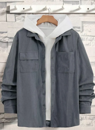 Take Two Men Texture Pocket Detail Long Sleeve Jacket