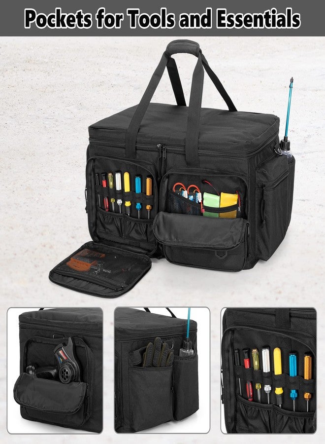 GOBUROS RC Storage Bag for 1/8 and 1/10 Car, RC Carrying Case with Bottom Solid Clapboard for Support and Multi-Pockets for RC Tools (Patent Design) - Image 3