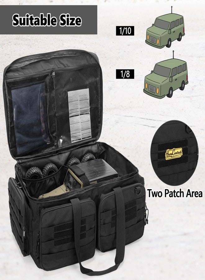 GOBUROS RC Storage Bag for 1/8 and 1/10 Car, RC Carrying Case with Bottom Solid Clapboard for Support and Multi-Pockets for RC Tools (Patent Design) - Image 4