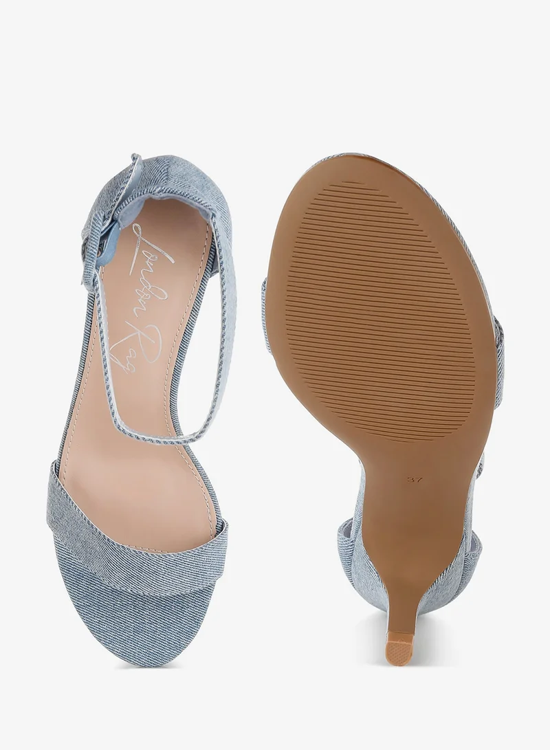 London Rag  London Rag Women's Denim Kitten Heel Sandals in Denim for Women | Best Price UAE