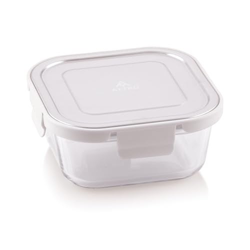 ATTRO Glassox Borosilicate Square Glass Lunch Box with Stainless Steel Lid Food Storage Container Microwave & Freezer Safe BPA-Free Food-Grade 800ml - Image 5