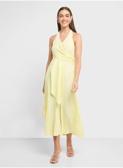 Ginger Halter Neck Midi Sun Dress  - Image 4