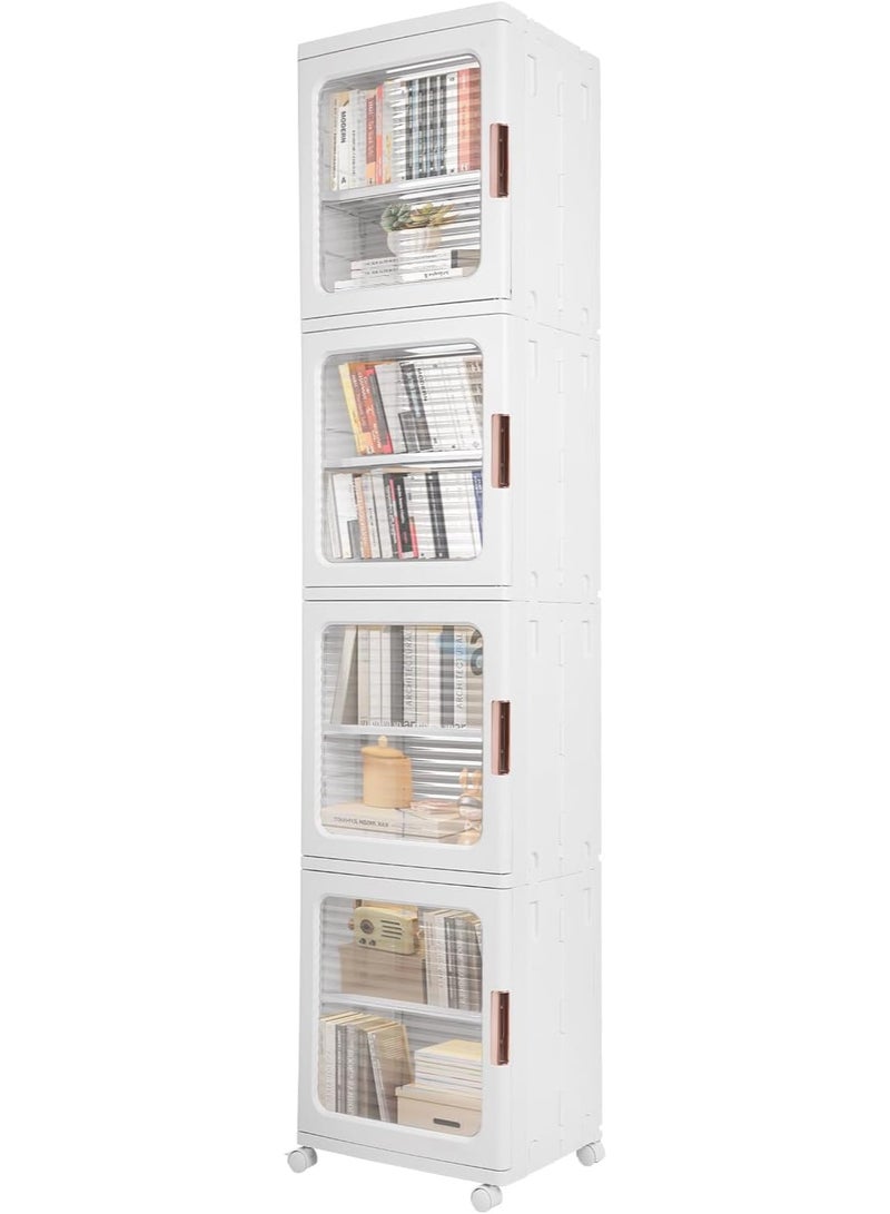 CityRiya-Long Tall Narrow Storage Cabinet, Kitchen Storage Bins, Pantry Storage Cabinet with Adjustable Shelves, Cupboard Closet, Storage Organizer for Bathroom, Living Room, Bedroom  - Image 1