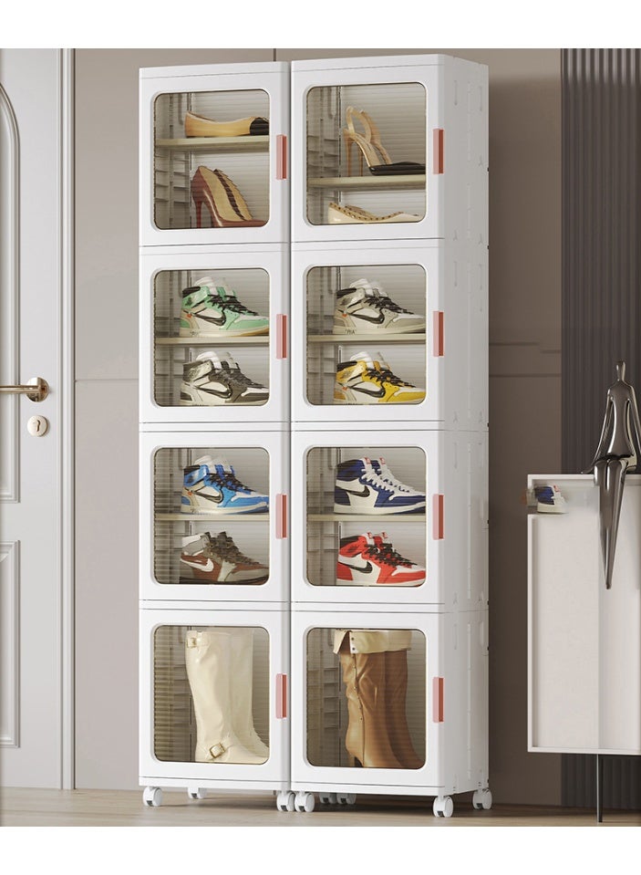 CityRiya-Long Tall Narrow Storage Cabinet, Kitchen Storage Bins, Pantry Storage Cabinet with Adjustable Shelves, Cupboard Closet, Storage Organizer for Bathroom, Living Room, Bedroom  - Image 2