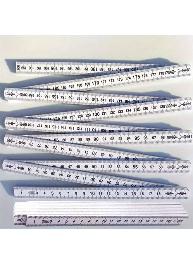 Precision 78 74 Inch Ruler With 10 Locking Clips Dual Scale Inch Cm 90 Degree Angle Measurement - Image 1