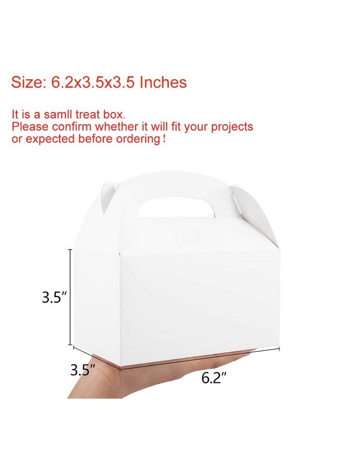 ValBox صناديق هدايا 30 عبوة صناديق هدايا ورقية بيضاء لصالح الأطفال في حفلات عيد الميلاد وحفلات الزفاف وحفلات استقبال المواليد 6.2 × 3.5 × 3.5 بوصة - Image 2