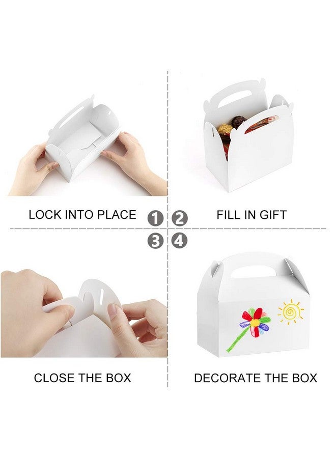 ValBox صناديق هدايا 30 عبوة صناديق هدايا ورقية بيضاء لصالح الأطفال في حفلات عيد الميلاد وحفلات الزفاف وحفلات استقبال المواليد 6.2 × 3.5 × 3.5 بوصة - Image 4